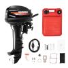 18HP Outboard Boat Motor,2 Stroke Fishing Boat Engine Marine Engine Outboard Motor Long Shaft w/CDI Water Cooling for Heavy Duty Fishing Boat Kayak Engine 246CC view 1