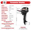 18HP Outboard Boat Motor,2 Stroke Fishing Boat Engine Marine Engine Outboard Motor Long Shaft w/CDI Water Cooling for Heavy Duty Fishing Boat Kayak Engine 246CC view 2