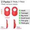 2 Pack Baseball Thumb Guard for Pro Batters, Hitter Swing Training Aid, Softball Batting Grip, Accessories, Equipment to Reduce Bat Sting - Red view 3