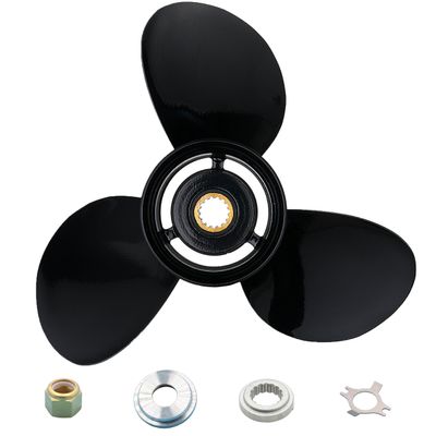 Aoryimt 13 1/4 x 17 Boat Motor Aluminum Alloy Propeller fit for Mercury Engines 60-125HP Outboard Propeller,15 Tooth,RH,3 Blades,Black, 13.25 x 17,Replaces 48-77344A45