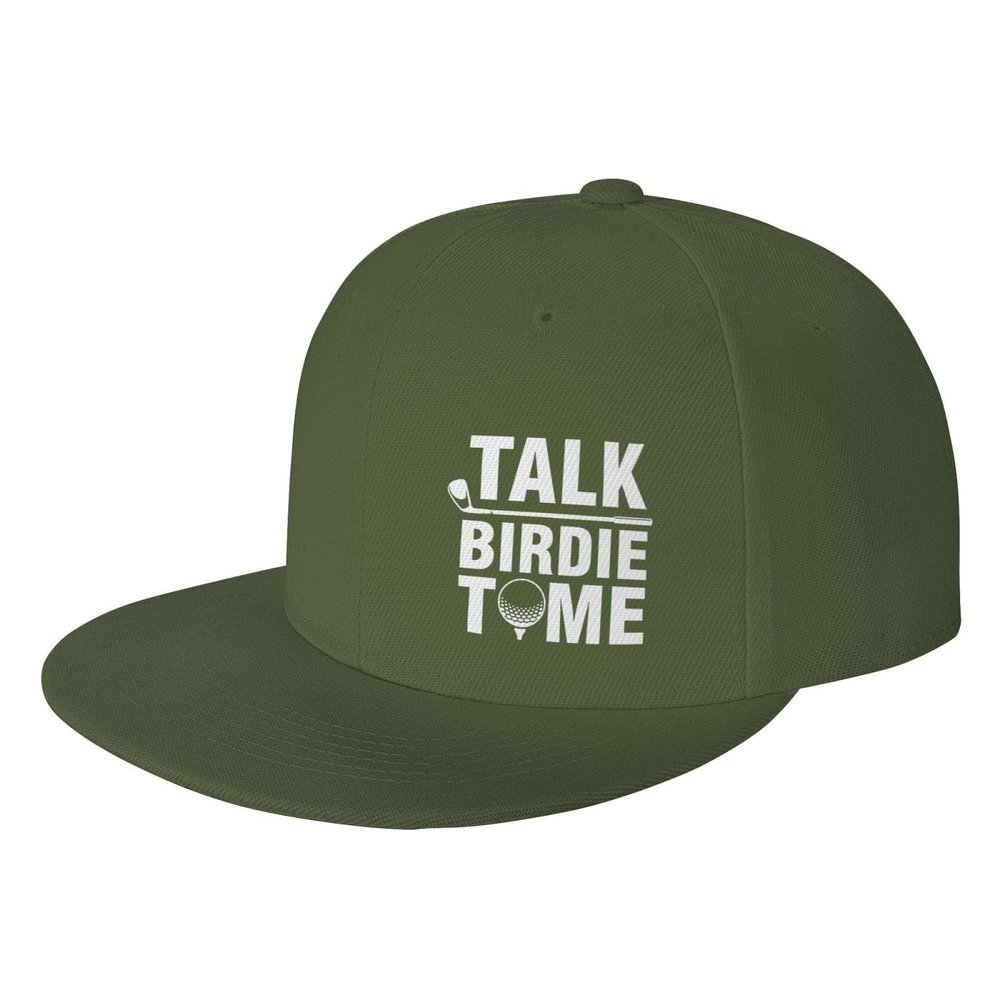 Talk Birdie to Me Hat Flat Bill Visor Classic Snapback Hat Baseball Cap Hip Hop Hats Moss Green