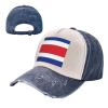 Costa Rica Flag Fashion Retro Baseball Caps,Casual Baseball Caps,Cowboy Hats,Embrace Fashion and Function view 2