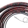 Leather Pro Impact 10 Feet Long 16 Plaits Red & Black Custom Bull-Whip Equestrian Sports for Professional Training Fully Hand Made Bullwhip view 3