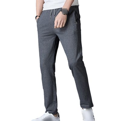 Maiyifu-GJ Men's Casual Cotton Sweatpants Drawstring Elastic Waist Stretch Joggers Pants Loose Fit Running Athletic Trousers (Grey,3X-Large)