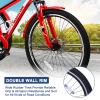 Barbella Adult Mountain Bike 7 Speed, 24/26/27.5 Inch Three Wheel Bike Mountain Tricycle Adult Tricycle Cruiser Trike, Adults Trikes with Shopping Basket, Exercise Men's Women's Tricycles, Red view 4