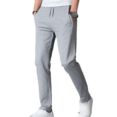 Maiyifu-GJ Men's Casual Cotton Sweatpants Drawstring Elastic Waist Stretch Joggers Pants Loose Fit Running Athletic Trousers (Light Grey,XX-Large)