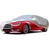 WOLWES Car Cover are Suitable for Infiniti Q60 All-Weather Windproof, Snowproof, Rainproof, UV-Protected and Breathable All-Season Universal with Side Door Zip Oxford Cloth Car Cover (Color : White) view 1