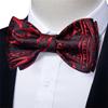 Bowtie For Men Self-Ties Set Cravat Mens Bow Tie Accessories Burgundy Wine Red Color Paisley Butterfly Knot Gift view 3