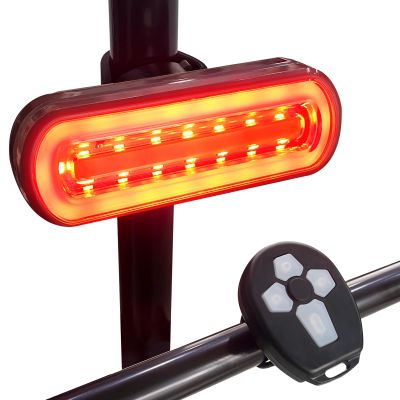 JINKEY Smart Bike Tail Light with Turn Signals, 2024 New Bright USB Rechargeable LED Brake Sensing Rear Bike Light IPX5 Waterproof Wireless Remote Control Turn Signal for Bicycle Cycling Scooter