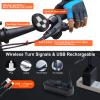 JINKEY Smart Bike Tail Light with Turn Signals, 2024 New Bright USB Rechargeable LED Brake Sensing Rear Bike Light IPX5 Waterproof Wireless Remote Control Turn Signal for Bicycle Cycling Scooter view 3