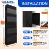 VANCL 4'' Thick Wall Pad 72'' Gym Wall Padding 4'' Thick Foam Pad 6 Feet High Gym Wall Padding Baseball 4" Thick Wall Mats for Padding 72'' Gym Mats Padded Wall 72''x20''x4'' Pad Black[2 Pack] view 2