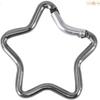 2Pcs Silver Star-Shaped Heavy Duty Locking Hook for Camping Fishing Hiking Traveling Aluminum Alloy Carabiner Clip Star Shape Climbing Buckle Non Slip Rubber Pad, Outdoor Recreation view 2