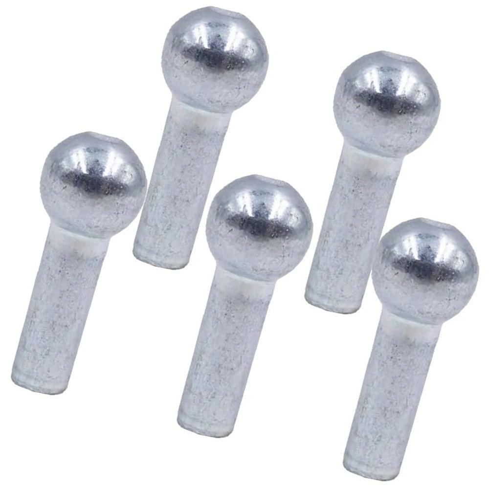 SquEqu 5 Pack Pulley Cable End Terminals Metal Ball Stopper Joint Lugs Attachment Parts for Gym Weight Lifting Machine Fitness Equipment Running (for Diameter 5mm Wire)