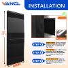 VANCL 2' x 5' Gym Wall Padding Panels Wall Mats Gymnasium Wall Padding 2 ft Wall Padding for Gym 60''Lx24''Wx2''T Wall Pads for Wall Mats for Safety Padding Black Wall Pad[4 Pack] view 2