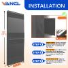 VANCL 2' x 5' Gym Wall Padding Panels Wall Mats Gymnasium Wall Padding 2 ft Wall Padding for Gym 60''Lx24''Wx2''T Wall Pads for Wall Mats for Safety Padding Grey Wall Pad[2 Pack] view 2