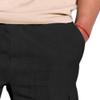 Maiyifu-GJ Men's Casual Loose Cotton Linen Pants Drawstring Elastic Waist Athletic Jogger Pants Summer Lightweight Sweatpants (Black,X-Large) view 3