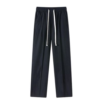 Maiyifu-GJ Mens Quick-Drying Casual Joggers Pants Drawstring Athletic Jogger Sweatpants Summer Casual Workout Hiking Trousers (Black,Large)