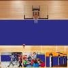 VANCL Wall Pad 4" Thick Wall Mats Basketball Wall Padding Tennis Removable Gym Wall Padding 4" Thick Gymnasium Wall Padding Wall Mat Gymnastics Padded Wall 60''x20''x4'' Blue [4 Pack] view 1
