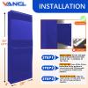 VANCL Wall Pad 4" Thick Wall Mats Basketball Wall Padding Tennis Removable Gym Wall Padding 4" Thick Gymnasium Wall Padding Wall Mat Gymnastics Padded Wall 60''x20''x4'' Blue [4 Pack] view 2