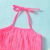 LYSMuch 3-Pieces Baby Girls Bikini Swimsuit Watermelon Pattern Bathing Suit Toddler Beach Tassels Swimwear (0-6 Months, Pink) view 2