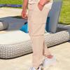 Maiyifu-GJ Men's Casual Loose Cotton Linen Pants Drawstring Elastic Waist Athletic Jogger Pants Summer Lightweight Sweatpants (Khaki,3X-Large) view 2