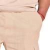 Maiyifu-GJ Men's Casual Loose Cotton Linen Pants Drawstring Elastic Waist Athletic Jogger Pants Summer Lightweight Sweatpants (Khaki,3X-Large) view 3