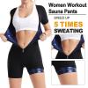 Sauna Suit for Women, Sweat Vest Waist Trainer, Women's Sauna Shapewear Fat Burn Tummy Control Slimming Body Shaper Jumpsuit,3XL,Blue view 2