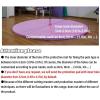 SHYP Round Folding Portable Pole Dance Mat Professional Yoga Exercise Safety Dancing Pole Mat Cross Linked EPE Foam Crash Mat w/PU Leather Skid Proof Cover, Purple (Color : 120cm, Size : 3cm Thick) view 3