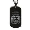 Dog Tag Necklace, Acute Care Nurse, Be bad**ss every day, Black Stainless Steel Gift, Inspirational view 1