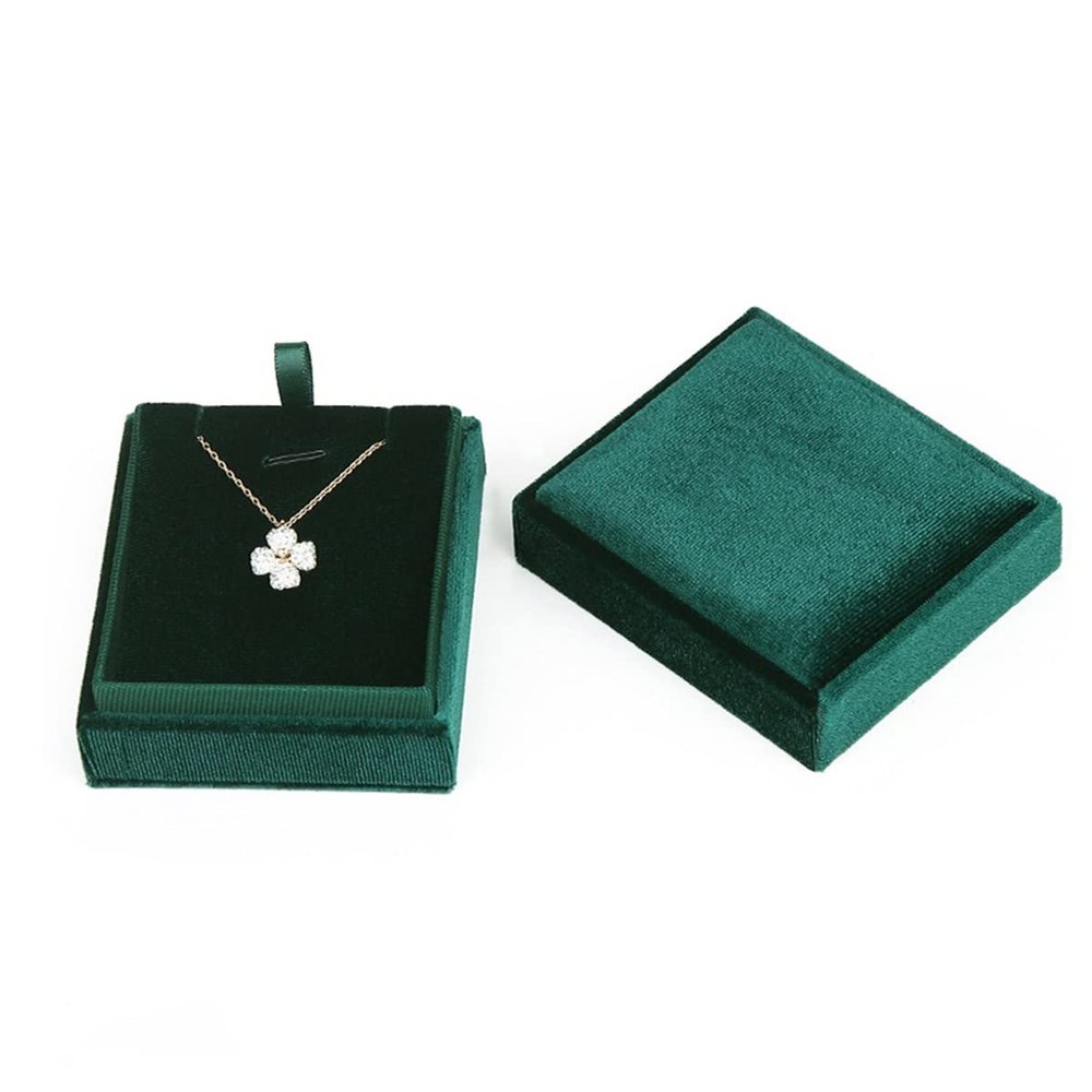 ZYJGXYgzq Jewelry box,jewellery organiser box,Organizer Square Shape Velvet Earring Pendant Display Holder, with Detachable Lid Ring Box Girls Gift (Color : Pendant box-07) (Color : Pendant Box 06)