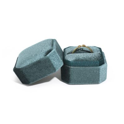 ZYJGXYgzq Jewelry box,jewellery organiser box,1pcs Organizer Women Octagonal Velvet Jewelry Box, with Detachable Lid Girls Gift (Color : Gold yellow01) (Color : Mori Green01)