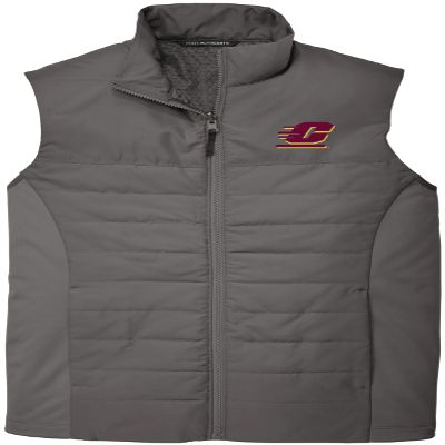 J2 Sport Central Michigan University Puffy Vest Apparel Jacket With Zipper