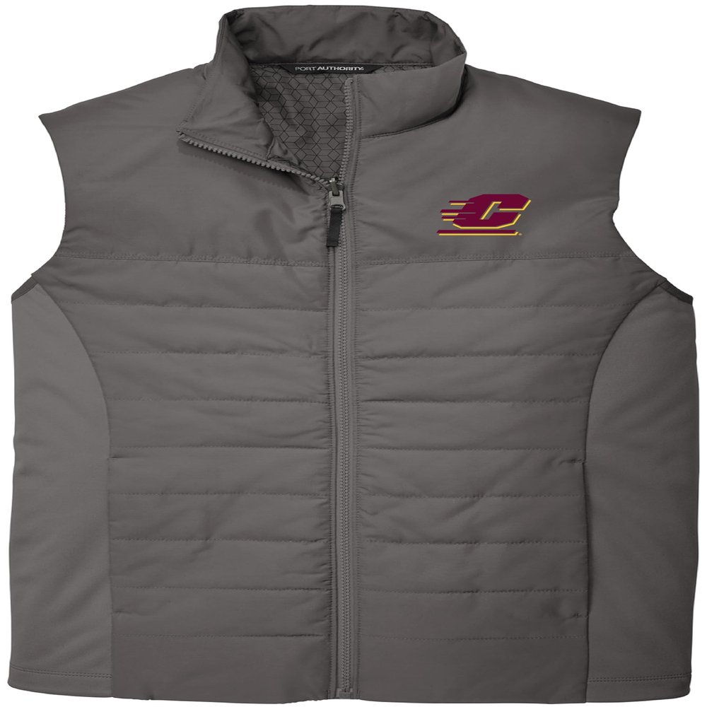 J2 Sport Central Michigan University Puffy Vest Apparel Jacket With Zipper