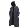 AKbik Men's Raincoats With Hood, Waterproof Reusable Coat Jacket Adults, Rain Coat for Hiking Trekking Poncho (Color : Black, Size : Large) view 1
