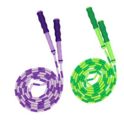 Outanaya 2pcs Jump Rope for Boy Girl and Adults Lightweight Skipping Ropes Green and Purple for Fitness Training and Exercise