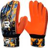 Arsh Sports Soccer Goalie Gloves, Football Goalkeeper Gloves for Kids Youth & Adult Strong Grip Finger Save 4mm Latex Finger Spine Protection (Orange, Size 7 Suitable for Size S-M Adult)
