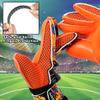 Arsh Sports Soccer Goalie Gloves, Football Goalkeeper Gloves for Kids Youth & Adult Strong Grip Finger Save 4mm Latex Finger Spine Protection (Orange, Size 7 Suitable for Size S-M Adult) view 3