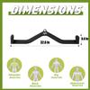 AWNOM LAT Pulldown Attachments for Cable Machines, Cable Machine Attachments for Home Gym T Bar V Bar LAT Pulldown Machines Attachments, Back Tricep Bar Strength Training Handle Grip (2pcs-B) view 2