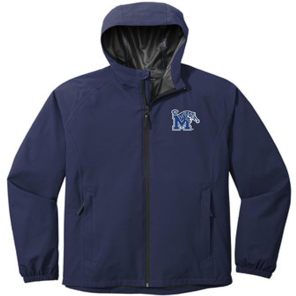 J2 Sport Memphis, University of Waterproof Rain Jacket Apparel Long Sleeve Coat