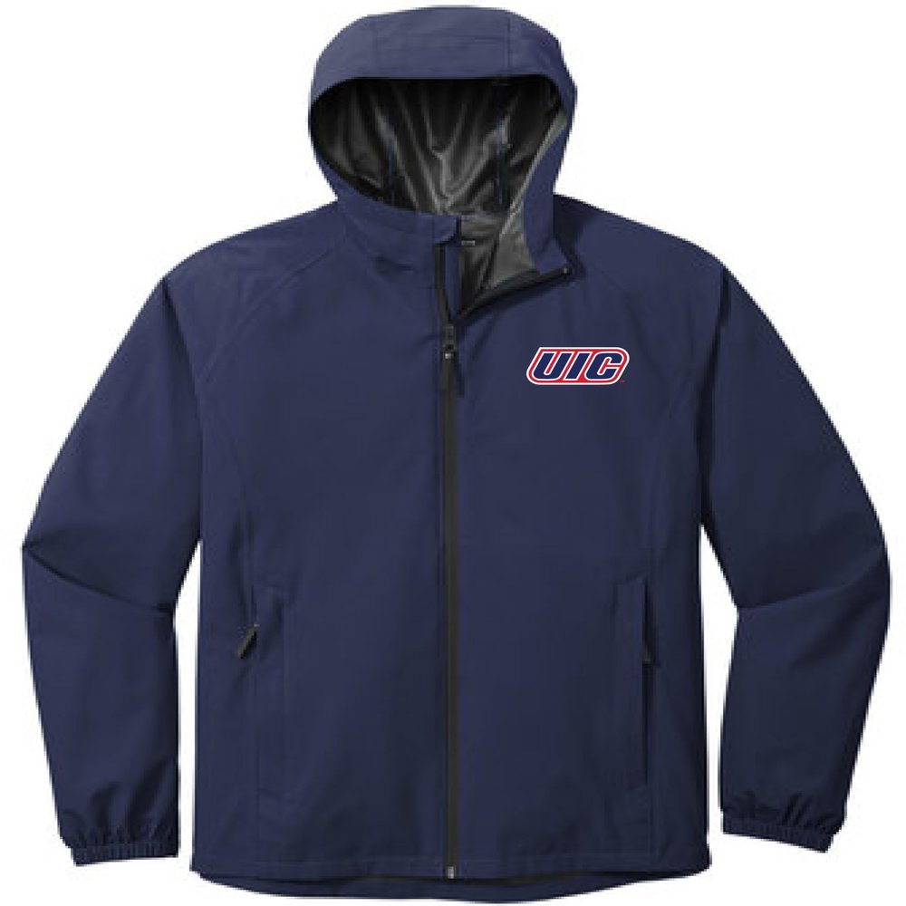 J2 Sport Illinois Chicago, University of Waterproof Rain Jacket Apparel Long Sleeve Coat
