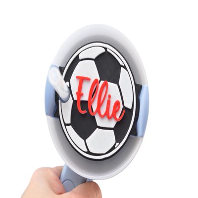 Personalized Stanley Cup Soccer tag. This Soccer Tumbler topper ONLY fits the 30 Oz and 40 Oz Stanley Quencher H2.0.