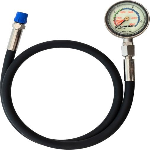 Cressi Pressure Gauge Module with Hose Global Fluro
