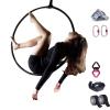 Lyra Hoop Aerial Yoga Ring Home Aerial Ring Set with Ceiling Anchor & Non-slip Tape for Pilates Dance Splits, Large Hoop for Acrobatic Gymnastics Fitness Performance, Adult Kids Yoga Swing ( Size : Di view 2