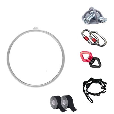 Lyra Hoop Aerial Yoga Ring 32mm Aerial Yoga Hoop with Ceiling Anchor & Non-slip Tape, 80 90 100cm Circus Aerial Equipment Large Hoop for Fitness Dance, 360 Swivel Yoga Power Ring ( Size : Dia 80cm/31
