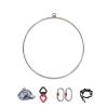 Lyra Hoop Aerial Yoga Ring 32mm Thicker Yoga Hoop for Women Men Aerial Fitness Dance, Aerial Ring Set with Accessories, Commercial Hanging Yoga Swing for Circus Acrobatics Performance ( Size : Dia 100 view 1