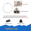 Lyra Hoop Aerial Yoga Ring 32mm Thicker Yoga Hoop for Women Men Aerial Fitness Dance, Aerial Ring Set with Accessories, Commercial Hanging Yoga Swing for Circus Acrobatics Performance ( Size : Dia 100 view 3