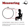 Lyra Hoop Aerial Yoga Ring 80 90 100cm Aerial Yoga Hoop, Aerial Ring Set for Acrobatic Gymnastics Dance Performance, Adult Women Men Yoga Swing for Splits Improve Flexibility ( Size : Dia 85cm/33.5in/ view 4