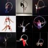 Lyra Hoop Aerial Yoga Ring Hanging Yoga Hoop for Acrobatic Gymnastics Dance Performance, Customizable Circus Aerial Equipment, Indoor Outdoor Yoga Swing for Professionals Beginners ( Size : Carabiners view 3