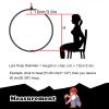 Lyra Hoop Aerial Yoga Ring Hanging Yoga Hoop for Acrobatic Gymnastics Dance Performance, Customizable Circus Aerial Equipment, Indoor Outdoor Yoga Swing for Professionals Beginners ( Size : Carabiners view 4