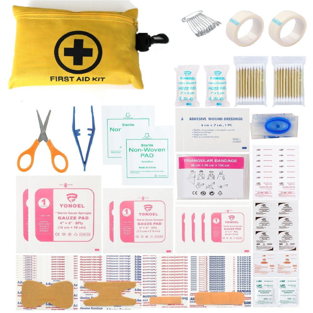 151 Pcs First Aid Kits for Sport Outdoor Office Home School Survival Emergency Trauma Military Tactical Medical School Office Home Hunting Camping Hiking Traveling Fishing IFAK EMT Bag (1 Pack)